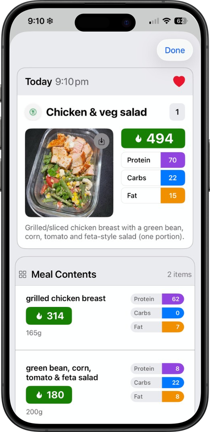 Pokii food scanning and daily log